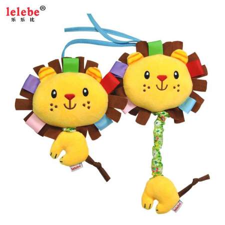 lelebe  2020 baby  plush pet toys educational plush custom infant Rattles toy for Boys and girls baby kids